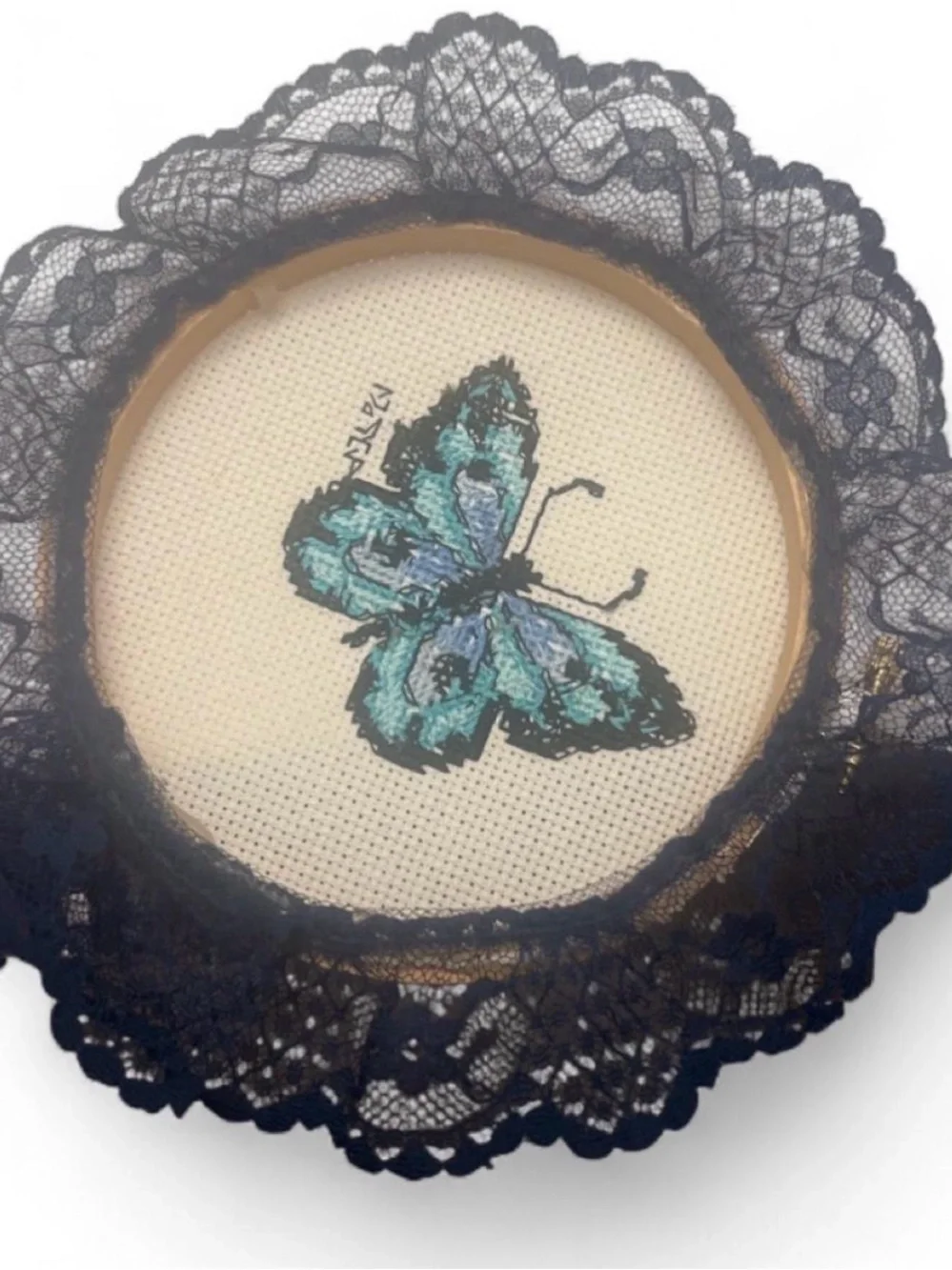 Handmade Cross-Stitch Embroidered Set House Decorations Wall Art Wooden Hoops